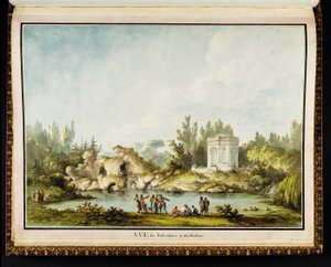 Vue du Belvédère et du Rocher, aus Recueil des plans du Petit Trianon von Richard Mique (1728-94)