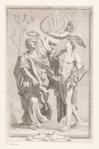 Apollo krönt Publius Vergilius Maro von Claude Mellan