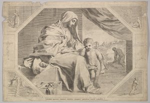 Heilige Familie von Claude Mellan