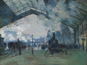Ankunft des Normandie-Zuges, Gare Saint-Lazare von Claude Monet