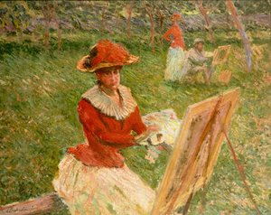 Blanche Hoschede malt, 1892