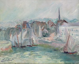 Boote im Hafen von Honfleur, 1917 von Claude Monet