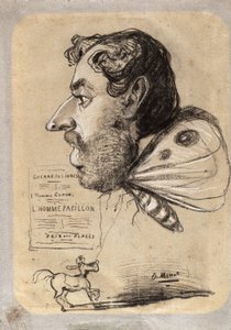 Karikatur von Jules Didier ("Schmetterlingsmann")