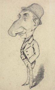 Karikatur eines Mannes mit großer Nase von Claude Monet