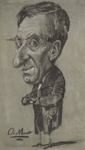 Karikatur eines Mannes mit einer Schnupftabakdose, ca. 1858