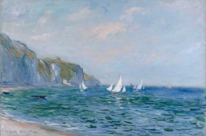 Klippen und Segelboote bei Pourville