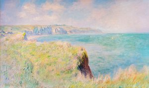 Klippen und Segelboote bei Pourville