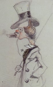 Dandy mit einer Zigarre, ca. 1857
