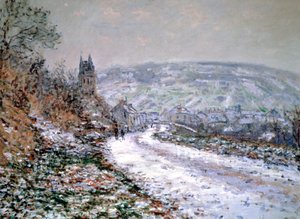 Eingang zum Dorf Vetheuil im Winter, 1880 von Claude Monet