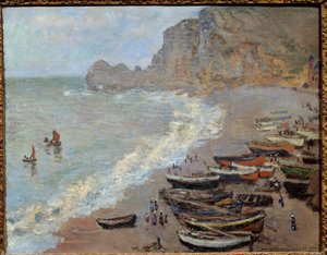Étretat: der Strand und das Tor von Amont, Gemälde von Claude Monet, 1883