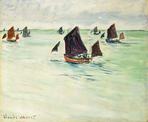Fischerboote in Pourville, 1882