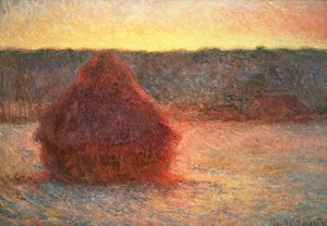Heuhaufen bei Sonnenuntergang, Frostwetter, 1891