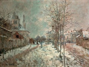 Der Boulevard de Pontoise in Argenteuil, Schnee