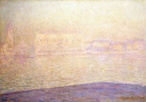 Der Dogenpalast gesehen von San Giorgio Maggiore, 1908 von Claude Monet