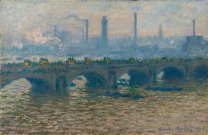 Die Waterloo-Brücke, graues Wetter, 1903