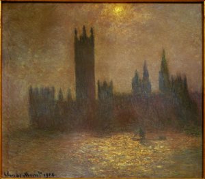 London, das Parlament, Sonnenlicht im Nebel von Claude Monet