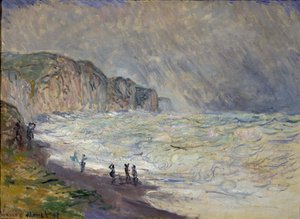 Stürmisches Meer bei Pourville