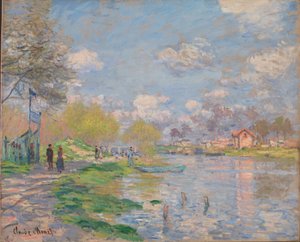 Frühling auf der Île de La Grande Jatte von Claude Monet
