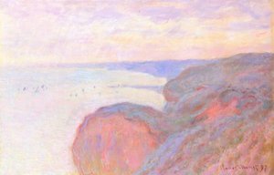 Auf der Klippe bei Dieppe, bewölkter Himmel
