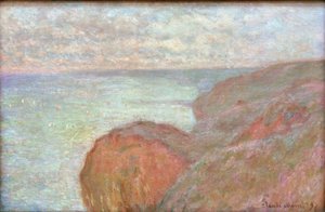 Auf der Klippe bei Dieppe, bewölkter Himmel