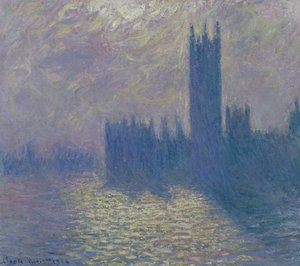 Das Parlament, stürmischer Himmel, 1904 von Claude Monet