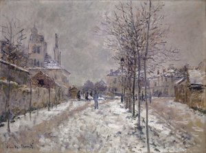 Der schneebedeckte Boulevard de Pontoise in Argenteuil von Claude Monet
