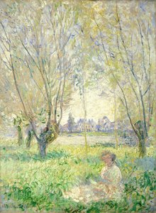 Frau unter den Weiden sitzend, 1880