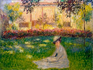 Frau im Garten, 1876 von Claude Monet