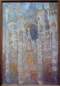 Das Portal der Kathedrale von Rouen, morgendliches Sonnenlicht, Harmonie in Blau. Gemälde von Claude Monet (1840-1926) 1893