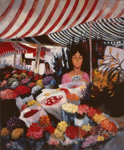 Die Blumenverkäuferin von Claude Salez