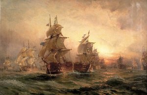 Der Abend von Trafalgar, 1890 von Claude T. Stanfield Moore