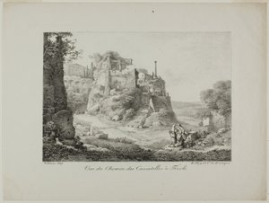 Blick auf die Straße von Cascatelles nach Tivoli