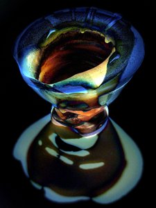 Bunte Abstrakte Glasskulptur