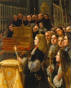 Anbetung der Sagrada Forma durch Carlos II, König von Spanien von Claudio Coello