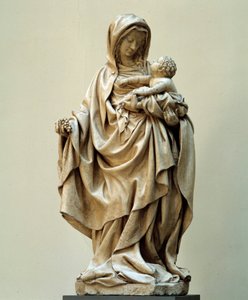 Jungfrau mit Traube Statue, zugeschrieben Claus de Werve (1380-1439) von Claus de Werve