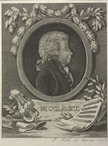 Wolfgang Amadeus Mozart, 1793 von Clemens Kohl