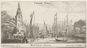 Verschiedene Schiffe und Ansichten von Amsterdam, Teil II von Clement de Jonghe