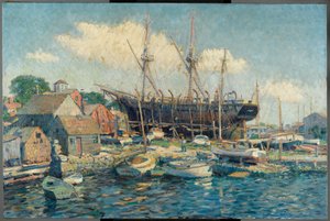 Ein Walfangschiff auf der Marine-Eisenbahn in Fairhaven von Clifford Warren Ashley