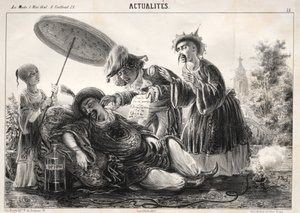 Actualités: --Dites donc! dites donc! celeste Empereur...., 1841 von Clémente Pruche