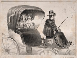 Aktualitäten: Die Unannehmlichkeiten öffentlicher Kutschen: Der Kutscher von... von Clémente Pruche