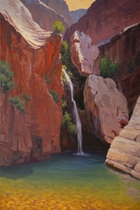 Verborgener Wüstenwasserfall