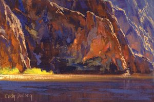 Sonnenuntergangs-Canyon-Glühen