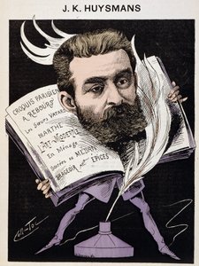 Karikatur von Joris Karl (Joris-Karl) Huysmans (1848-1907) - in „Die Männer von heute“ von Coll Toc