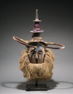Yaka-Helmmmaske von Congolese Congolese
