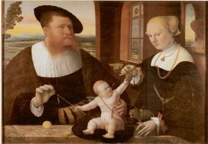 Doppelporträt von Justinian von Holzhausen und seiner Frau Anna, geborene Fürstenberg von Conrad Faber von Kreuznach