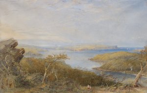 North Head von oben Balmoral, Sydney Harbour von Conrad Martens