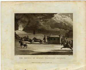 Die Kaiserin von Russland reist durch das Land, 1784 von Conrad Martin Metz