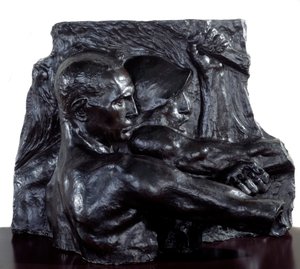 Sozialer Realismus: „Industrie“. Bronzeskulptur von Constantin Emile Meunier, 1896