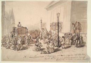 Empfang von Kaiser Napoleon III im Krankenhaus von Constantin Guys