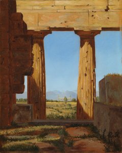 Säulen des Tempels von Neptun in Paestum, 1838